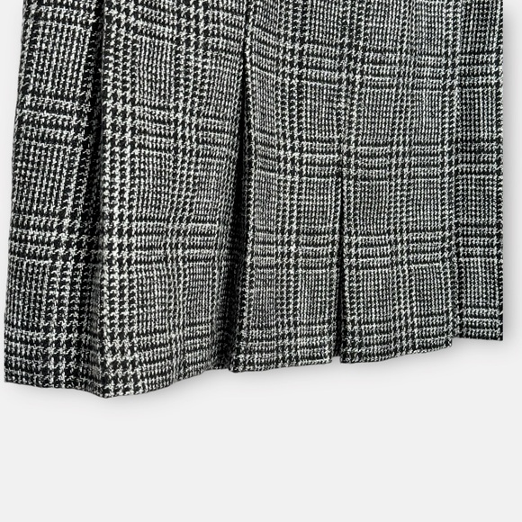 Vintage Christian Dior Black White Plaid Midi Pencil Skirt 10 - Picture 7 of 12